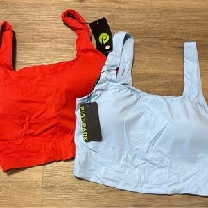 PINSPARK Red Blue Seamless Longline Sports Bra Tank Tops Size M NWT Bundle